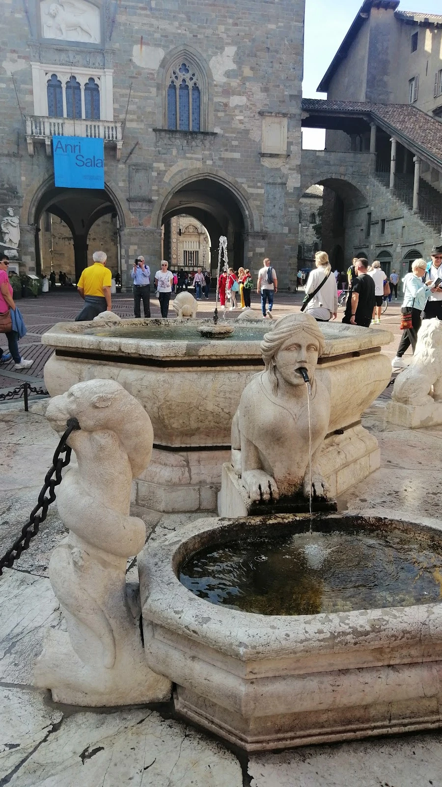 Scenic drive through Bergamo Alta old town accessible by rental car in Lombardy